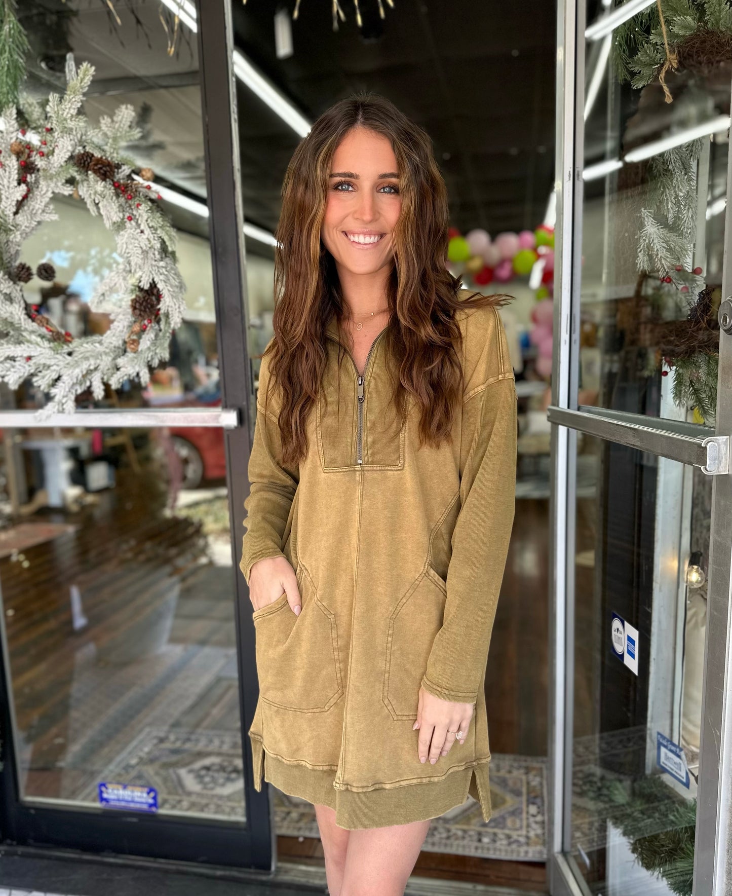 The Olive Comfy Dress