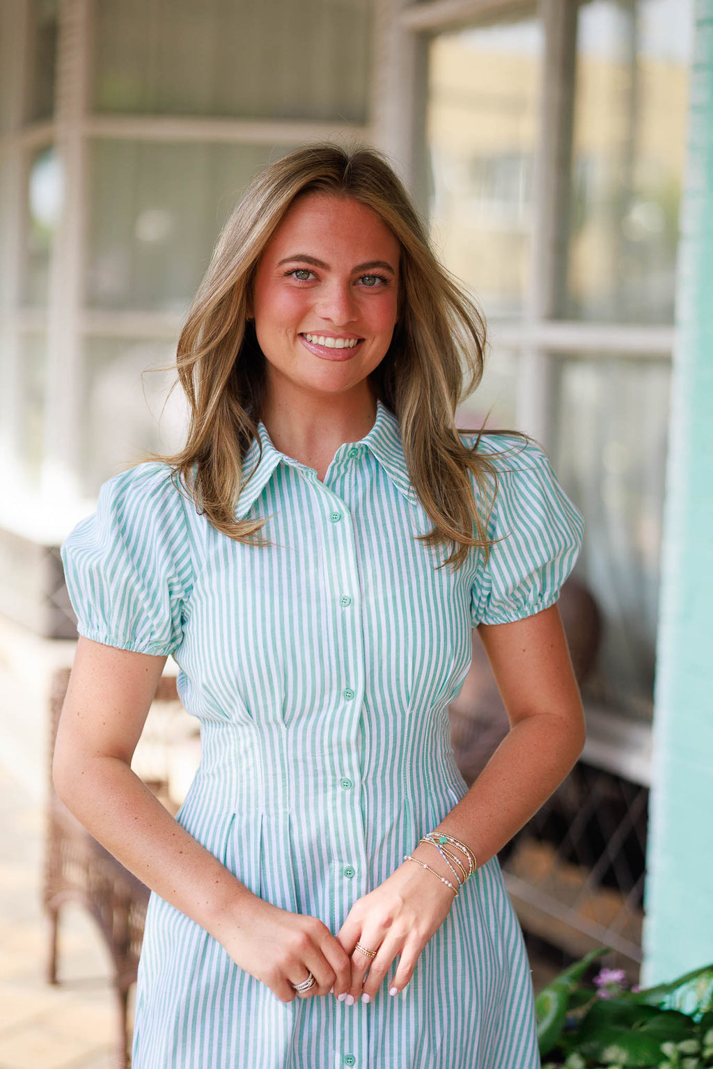 Striped Button Down Dress