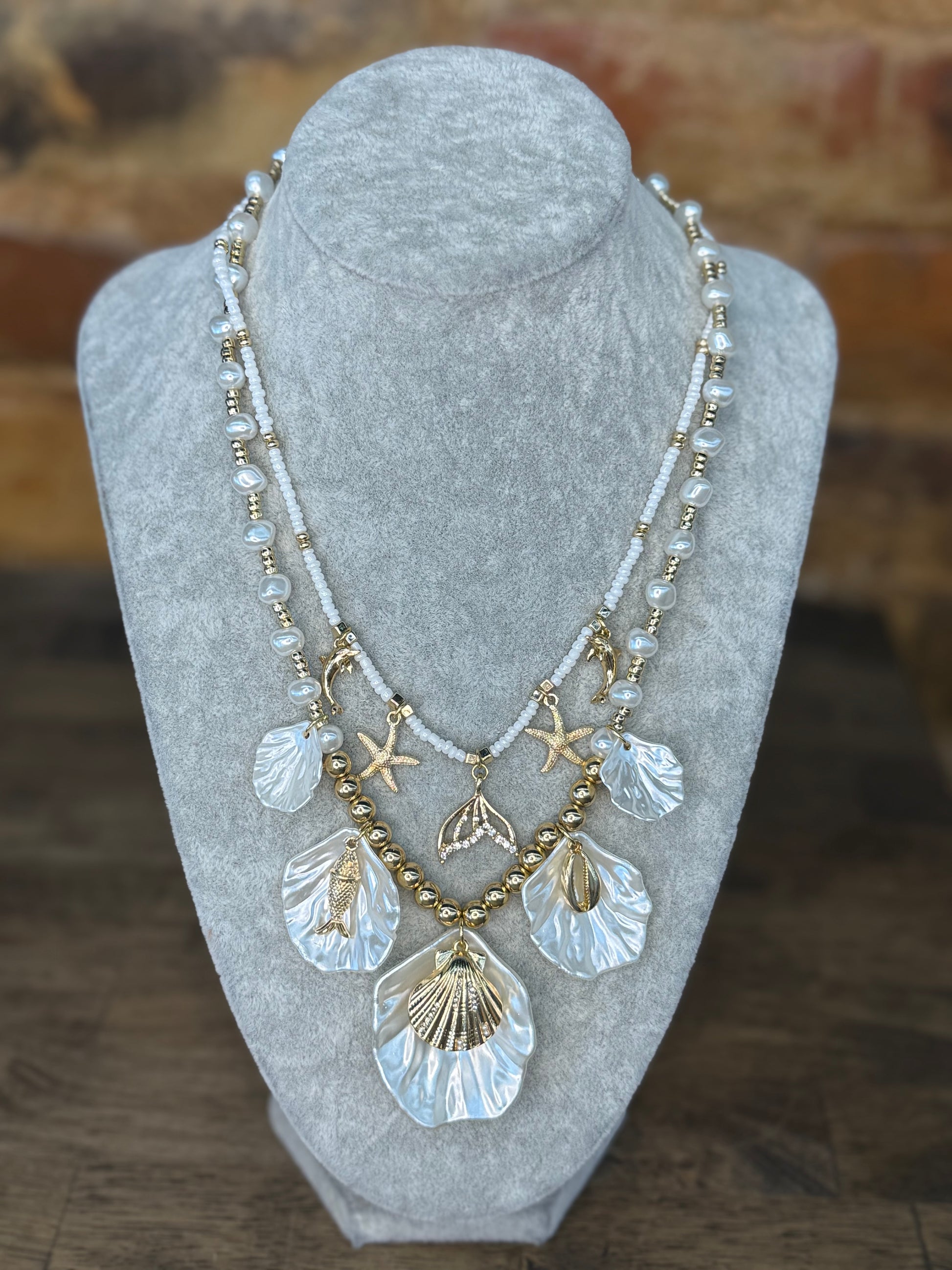 Multi Layer Shell Necklace