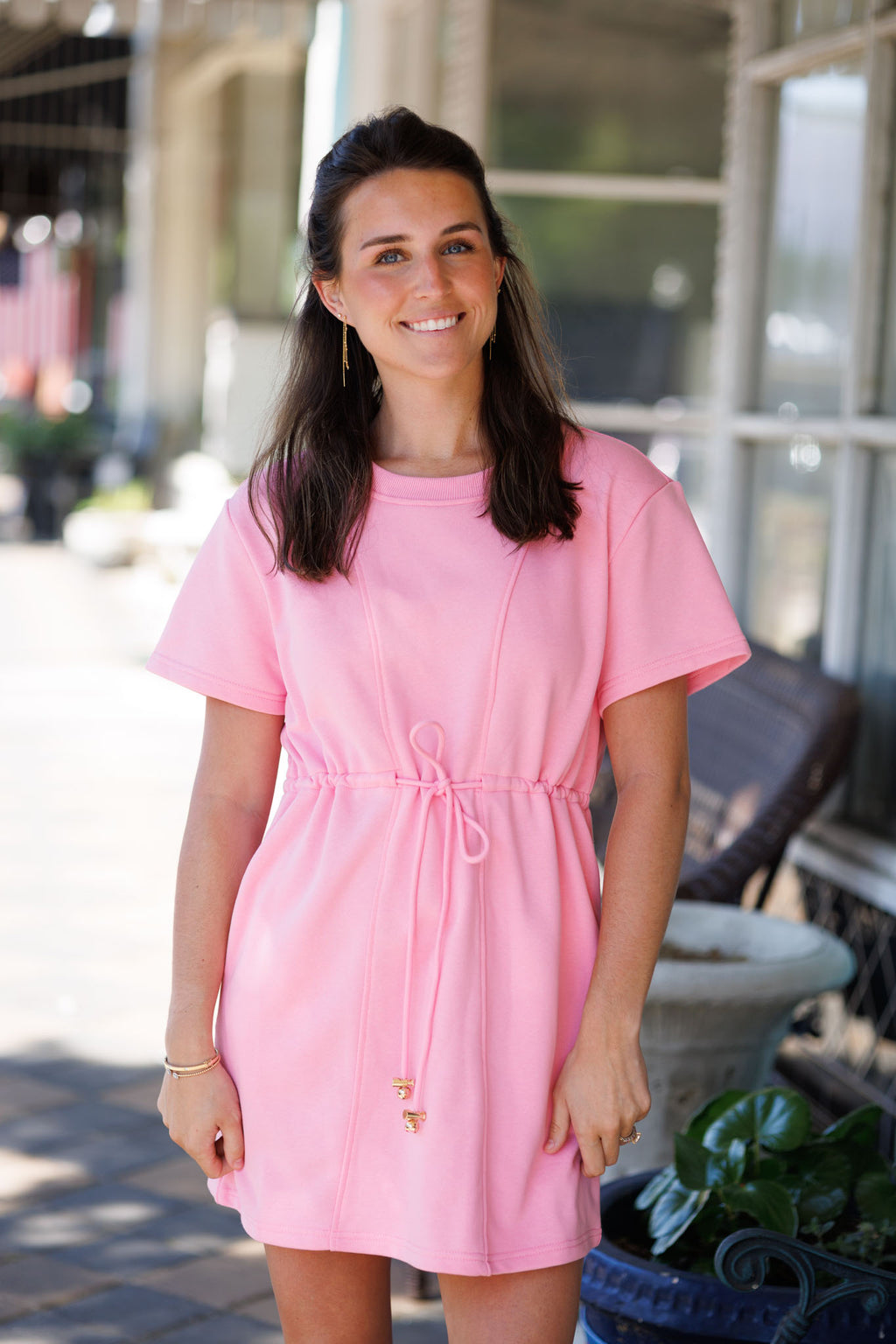 Pink French Terry Dress