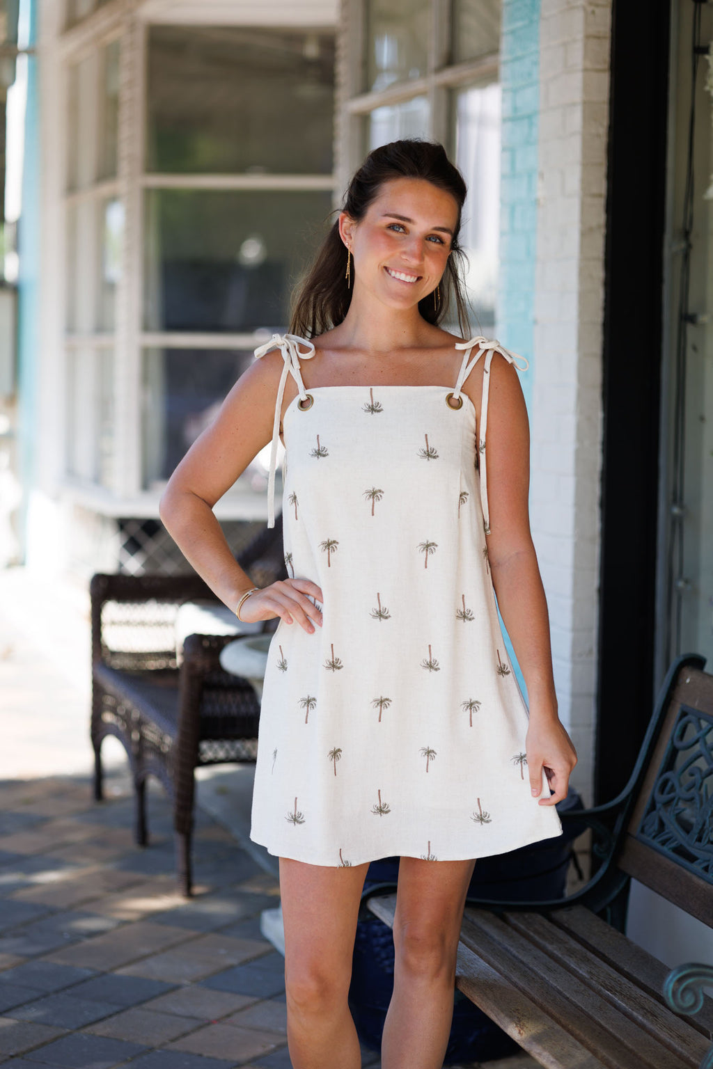 Drifting Palms Mini Dress