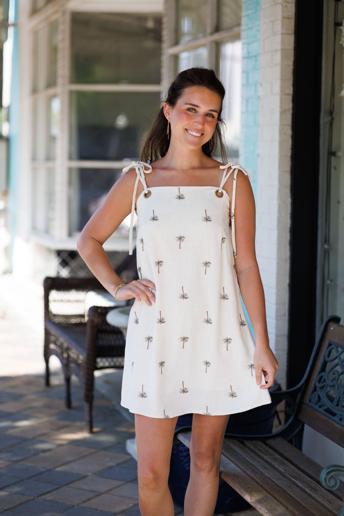 Drifting Palms Mini Dress