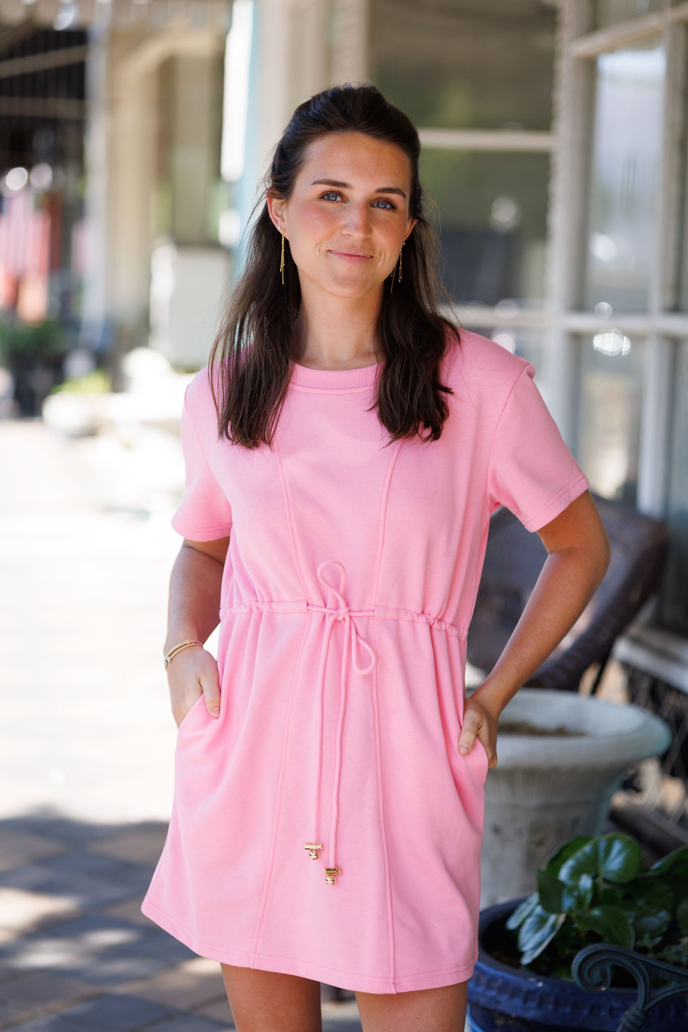 Pink French Terry Dress