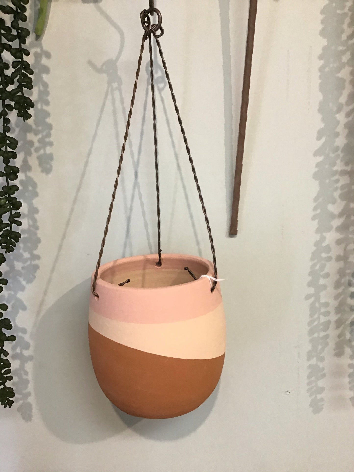 Color Dipped Hanging Clay Pot