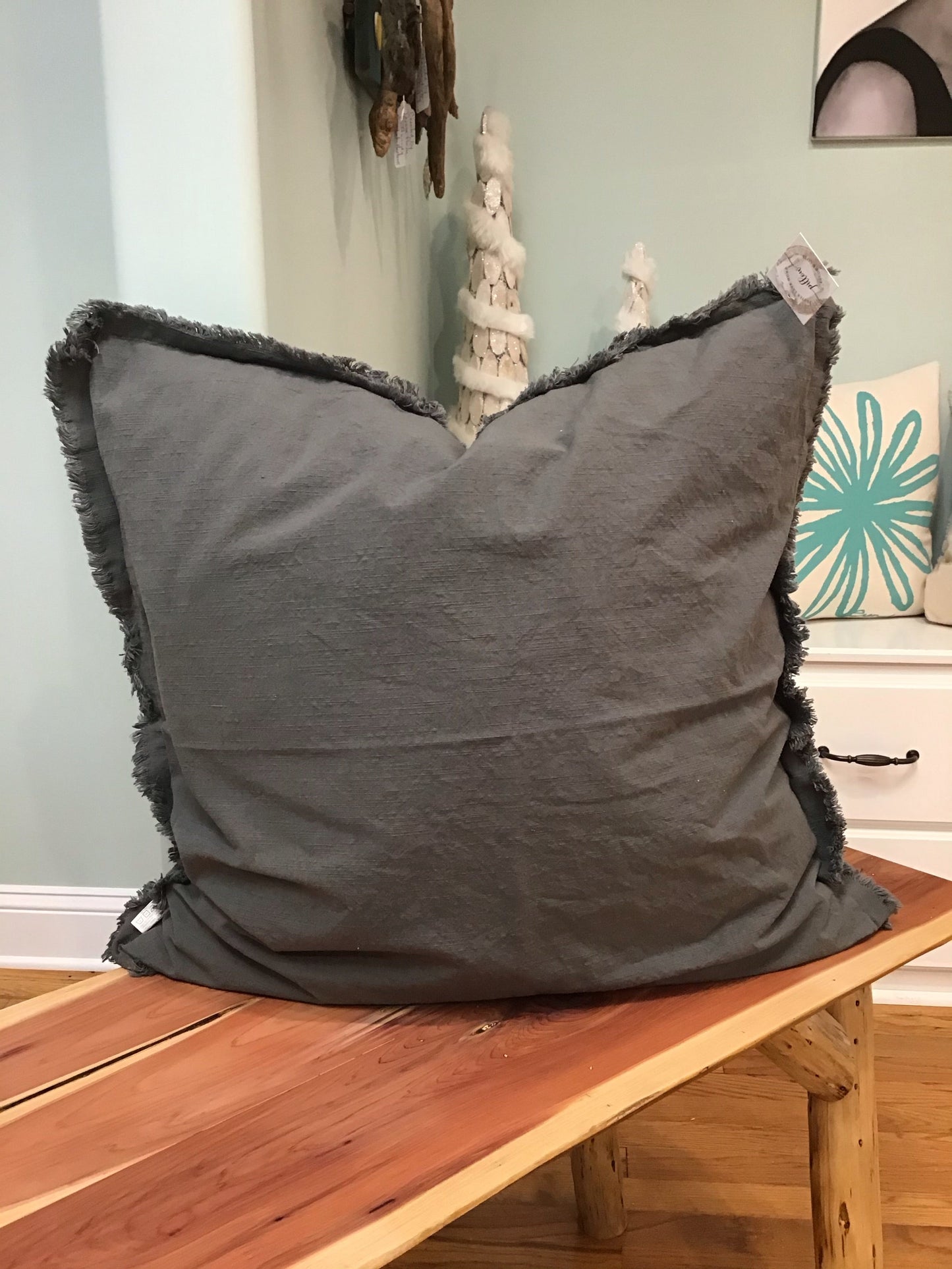 Large Grey Pillow