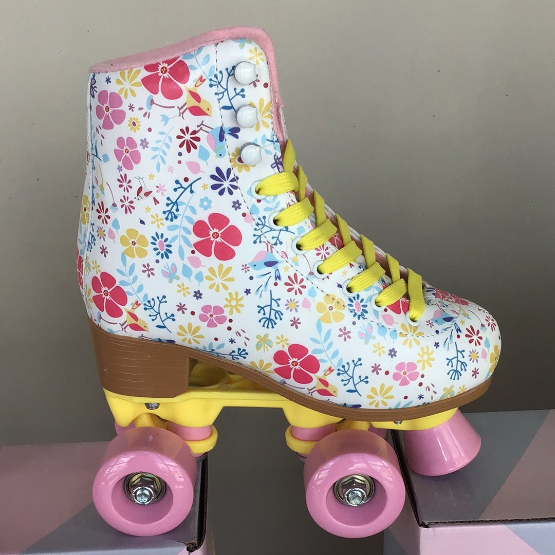 Kids Floral Roller Skates